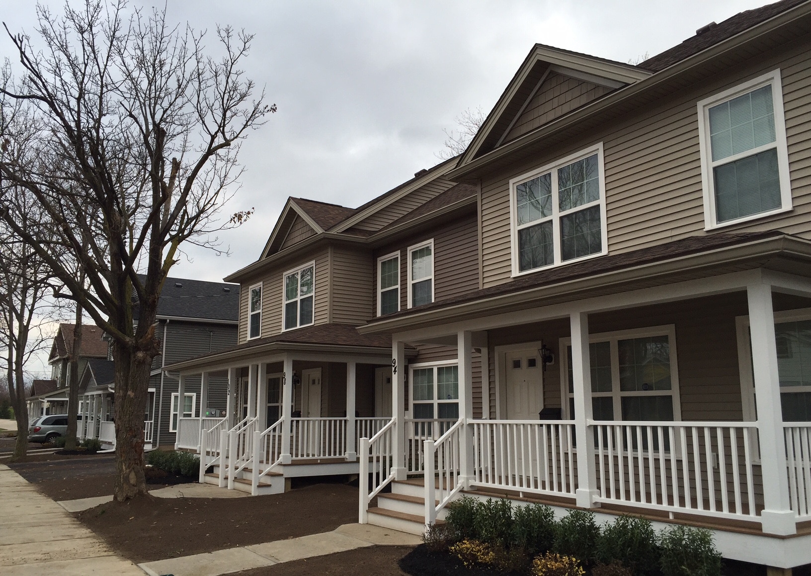 Triplex and duplexes on Saxton Street NYHC