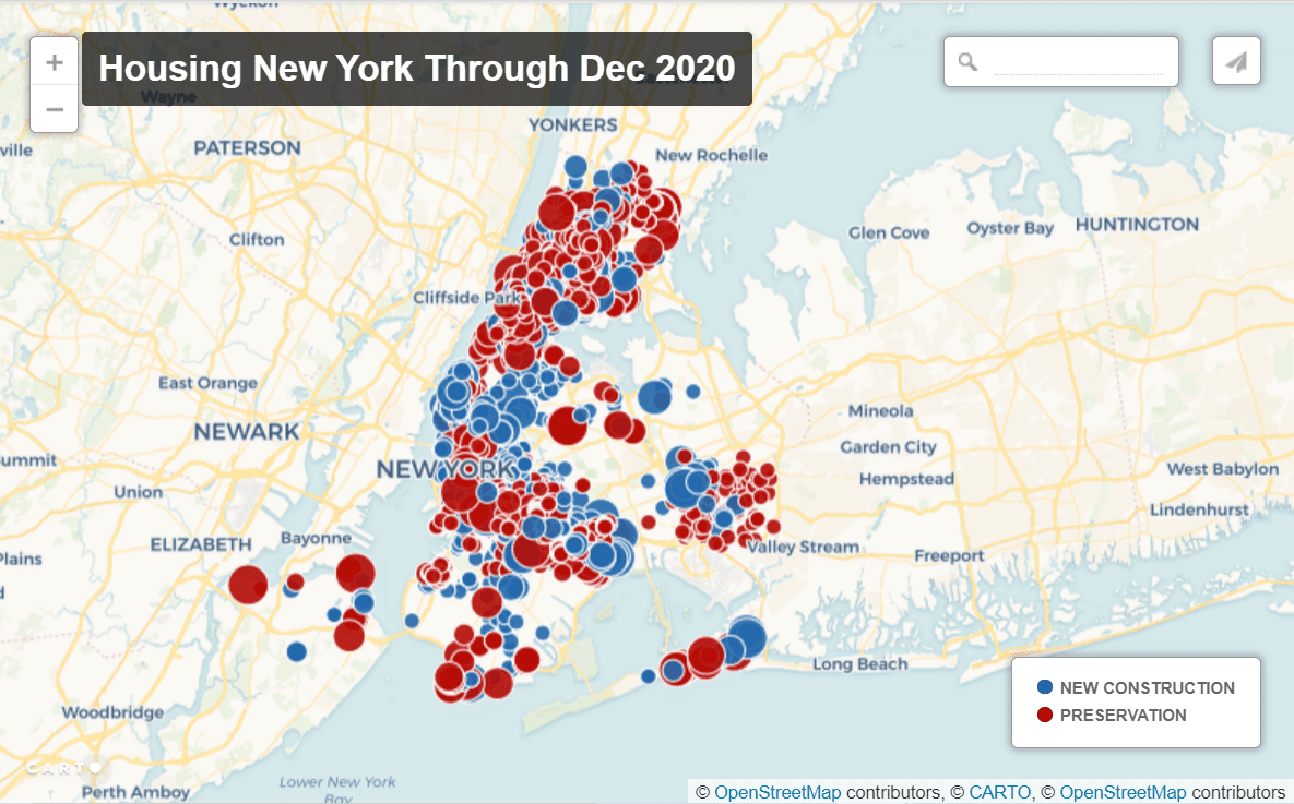 Housing New York Map NYHC